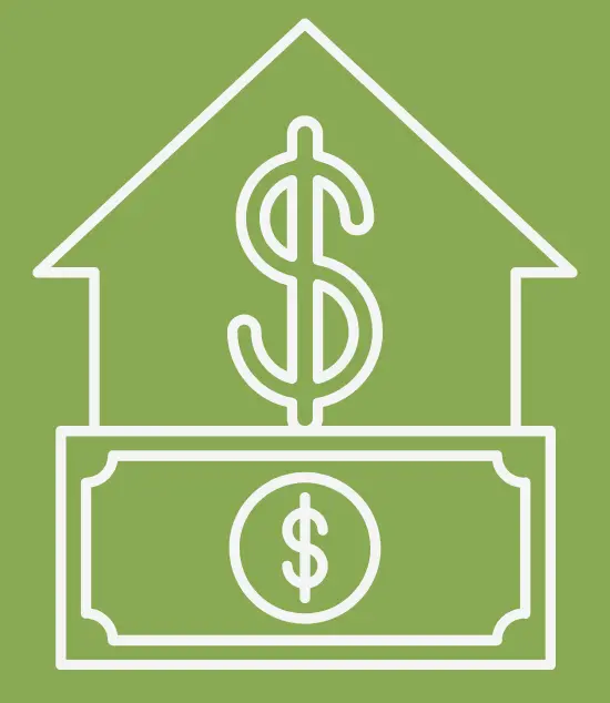 Image of a house with a dollar sign.