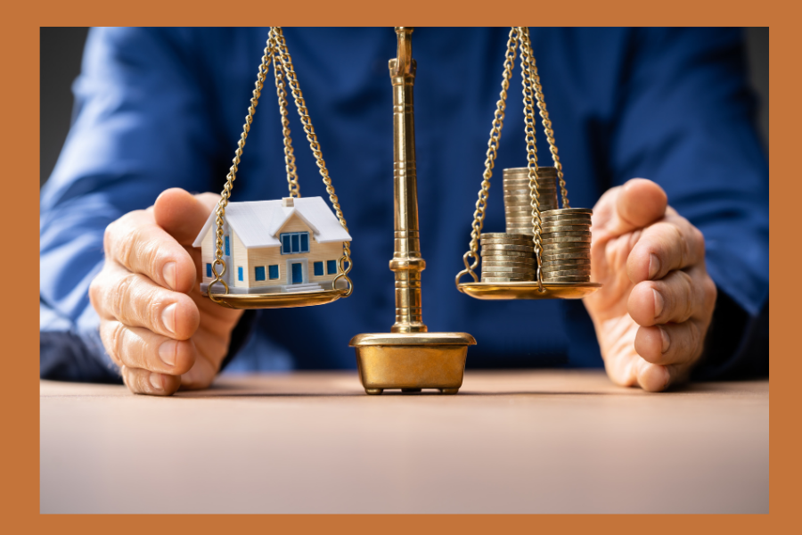 Scale with House and Money